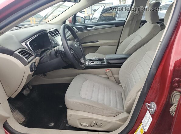 3FA6P0T91KR268645 2019 FORD FUSION Red Vista interior delantera