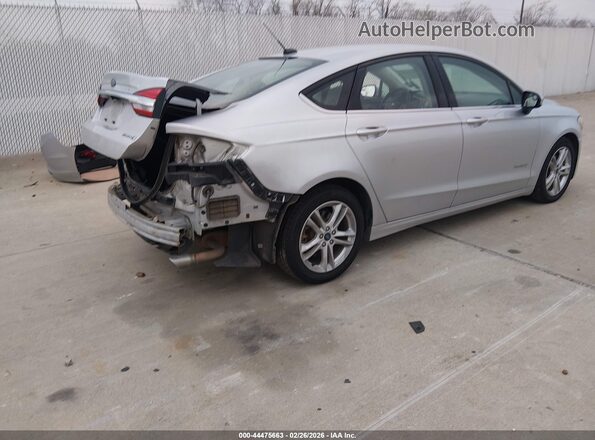 3FA6P0UU5JR157002 2018 FORD FUSION HYBRID Серебряный Задняя правая четверть