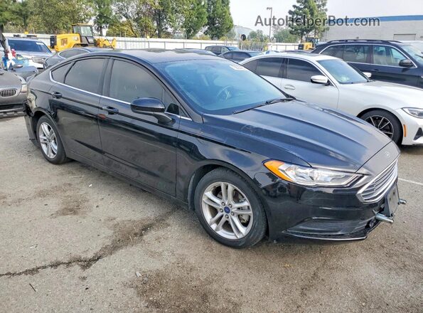 3FA6P0UU6JR133825 2018 FORD FUSION Черный Передняя правая четверть