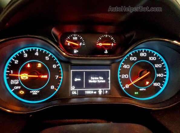 3G1BE6SM7JS591380 2018 CHEVROLET CRUZE Синий Вид щитка приборов
