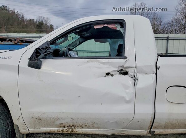 3GCNYAEF9LG121109 2020 CHEVROLET SILVERADO Белый Вид салона спереди