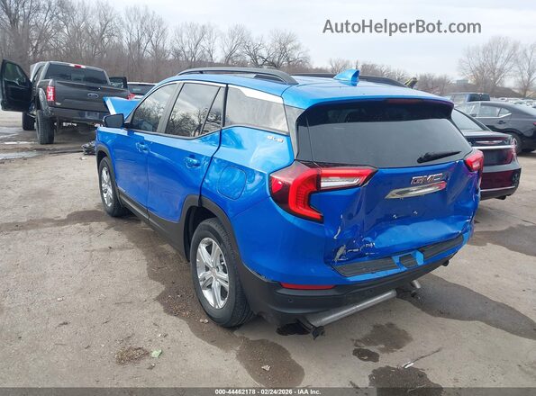 3GKALMEG2RL237327 2024 GMC TERRAIN Синий Задняя левая четверть