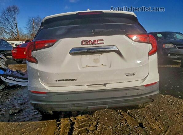 3GKALMEV0JL389495 2018 GMC TERRAIN White Widok z tyłu