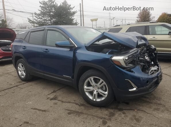 3GKALMEV0KL292914 2019 GMC TERRAIN Синий Передняя правая четверть