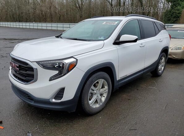 3GKALMEV4KL104959 2019 GMC TERRAIN White წინა მარცხენა ხედი სამი მეოთხედიდან
