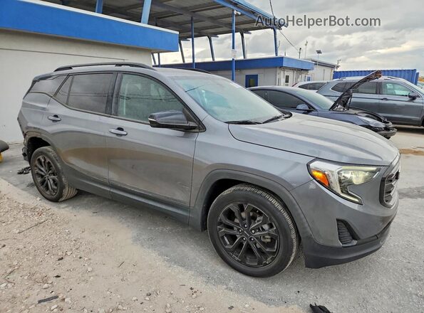 3GKALMEV6KL366532 2019 GMC TERRAIN Серый Передняя правая четверть