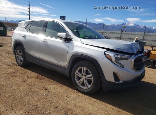 3GKALMEV6KL383167 2019 GMC TERRAIN Серебряный Передняя правая четверть