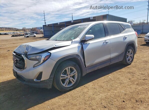 3GKALMEV6KL383167 2019 GMC TERRAIN Серебряный Передняя левая четверть
