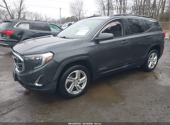 3GKALTEX8JL237170 2018 GMC TERRAIN Gray წინა მარცხენა ხედი სამი მეოთხედიდან