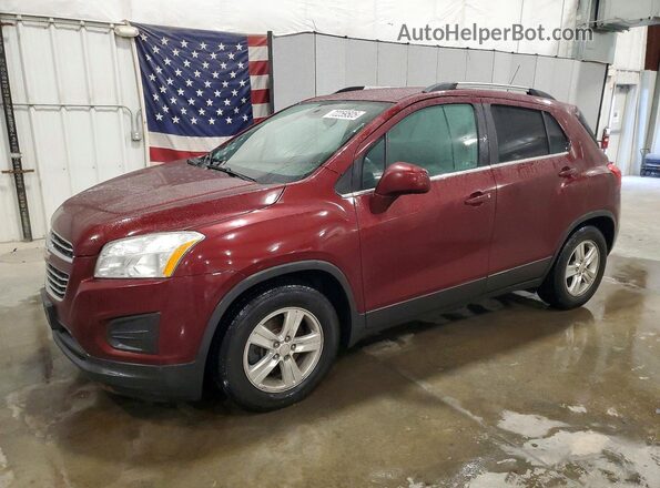 3GNCJLSB4GL229876 2016 CHEVROLET TRAX Бордовый Передняя левая четверть