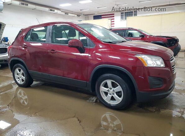 3GNCJNSB1GL260689 2016 CHEVROLET TRAX Бордовый Передняя правая четверть