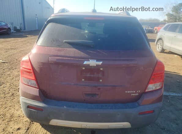 3GNCJPSB1GL140144 2016 CHEVROLET TRAX Красный Вид сзади