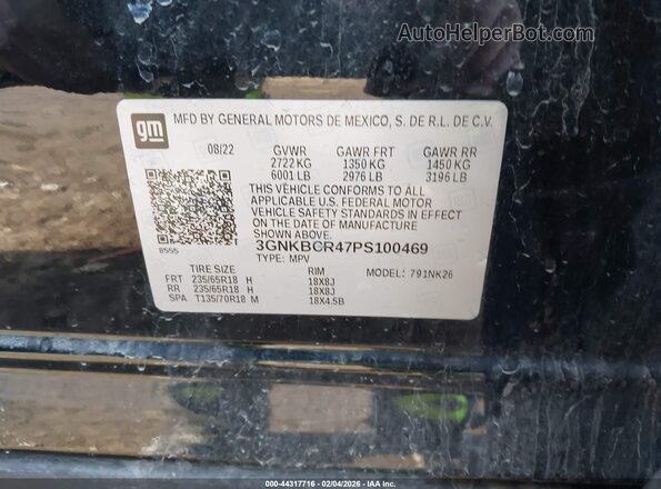 3GNKBCR47PS100469 2023 CHEVROLET BLAZER Черный Вид подкапотного пространства