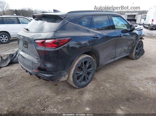 3GNKBERS2KS670561 2019 CHEVROLET BLAZER Черный Передняя левая четверть