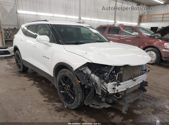 3GNKBGRS0KS644343 2019 CHEVROLET BLAZER Белый Передняя правая четверть