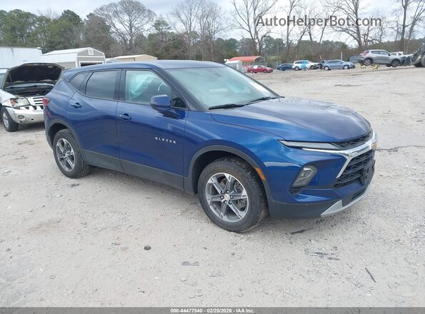 3GNKBHR44PS157306 2023 CHEVROLET BLAZER Синий Передняя правая четверть