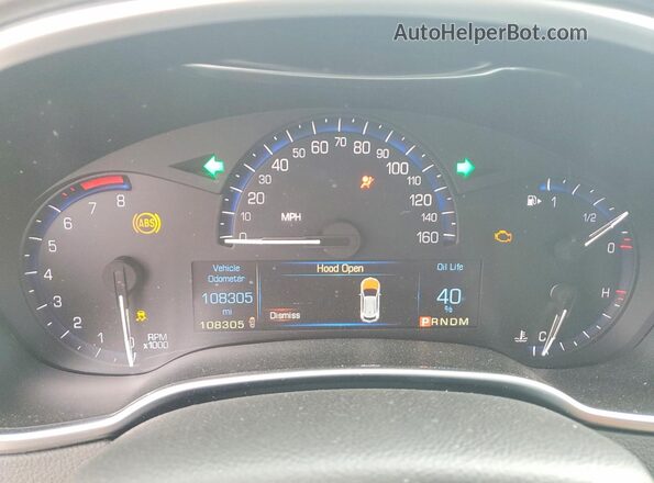 3GYFNBE37GS557060 2016 CADILLAC SRX Silver Instrument cluster view