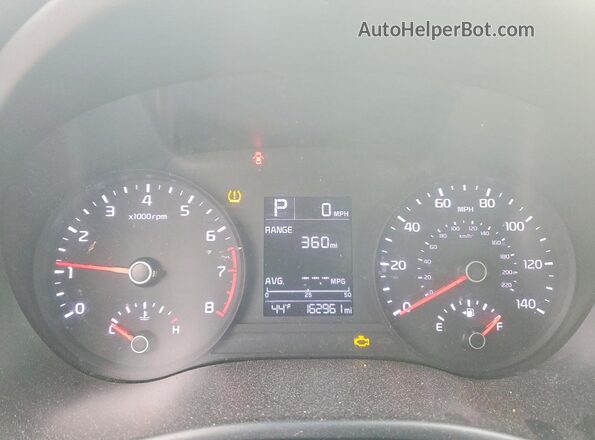 3KPA25AB7JE087710 2018 KIA RIO Двухцветный Вид щитка приборов