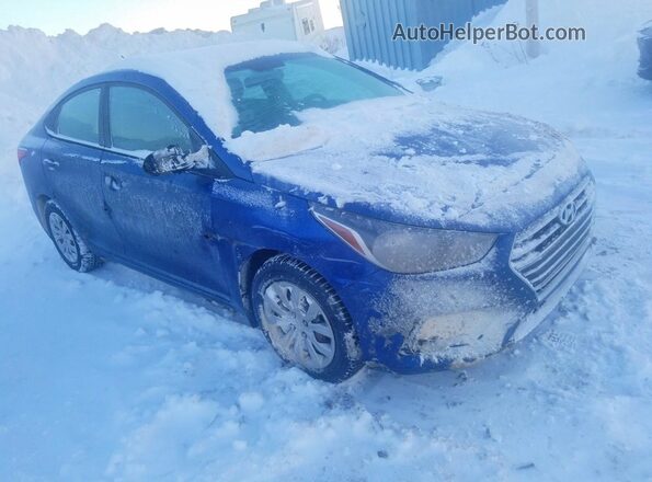 3KPC24A31JE005336 2018 HYUNDAI ACCENT Синий Передняя правая четверть