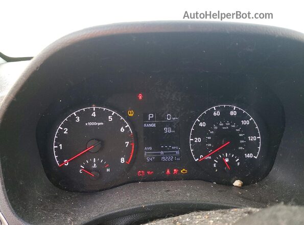 3KPC24A31KE045160 2019 HYUNDAI ACCENT White Widok zestawu wskaźników