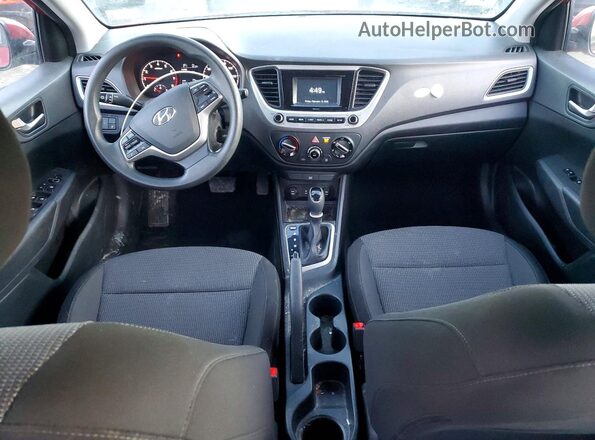 3KPC24A33KE063594 2019 HYUNDAI ACCENT Red წინა პანელის ხედი