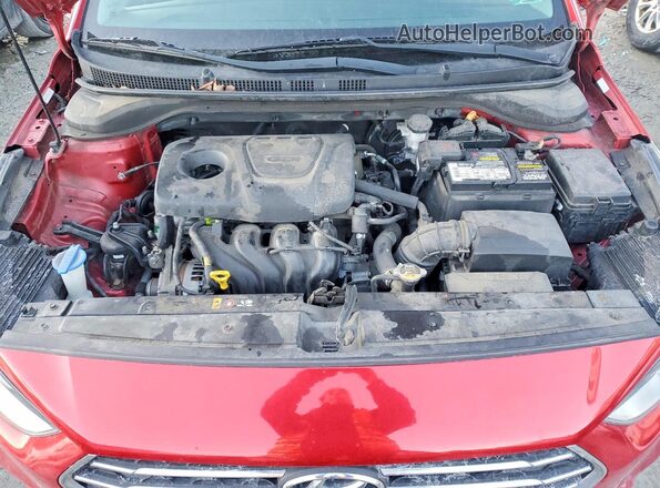 3KPC24A33KE063594 2019 HYUNDAI ACCENT Red უკანა სალონის ხედი