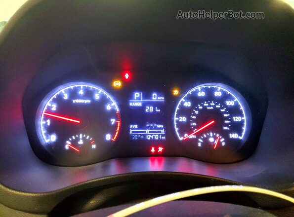 3KPC24A3XKE059767 2019 HYUNDAI ACCENT Silver Widok zestawu wskaźników