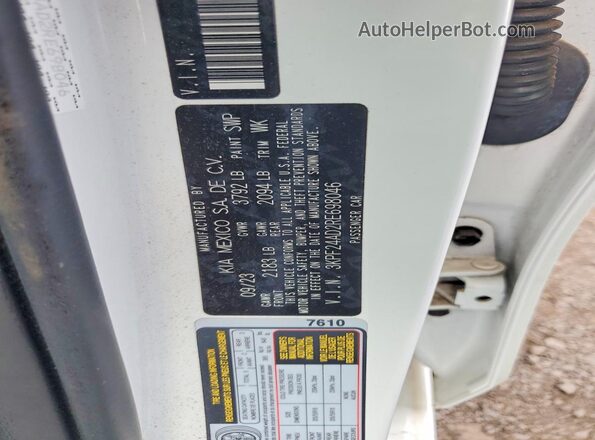 3KPF24AD2RE698046 2024 KIA FORTE Белый Вид наклейки с VIN-кодом