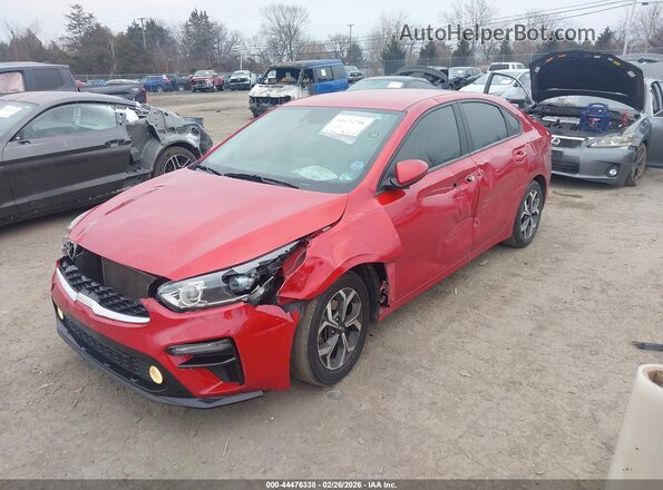 3KPF24AD3ME340365 2021 KIA FORTE Красный Передняя левая четверть
