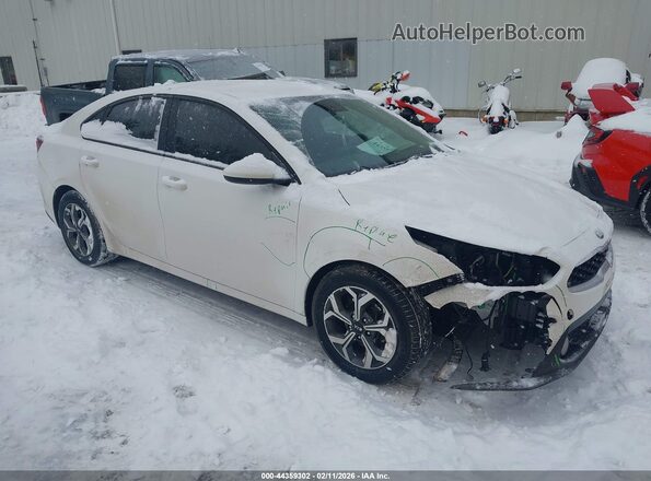 3KPF24AD7KE106615 2019 KIA FORTE Белый Передняя правая четверть