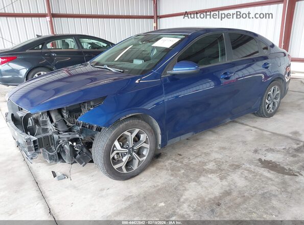 3KPF24AD7ME396325 2021 KIA FORTE Синий Передняя левая четверть
