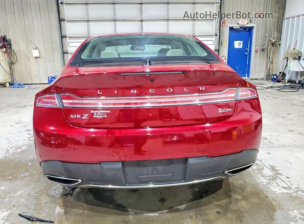3LN6L5MU0HR657271 2017 LINCOLN MKZ Red Vista trasera