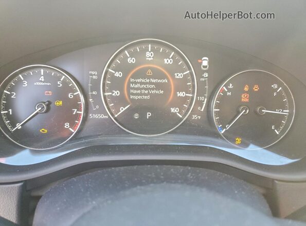 3MVDMBBL3MM218606 2021 MAZDA CX-30 White Instrument cluster view