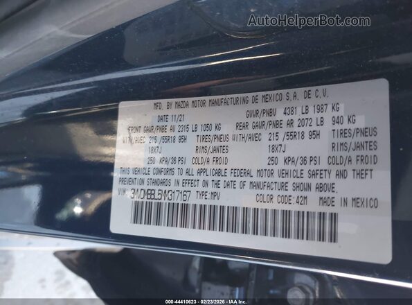 3MVDMBBL5MM317167 2021 MAZDA CX-30 Blue Vista del compartimento del motor