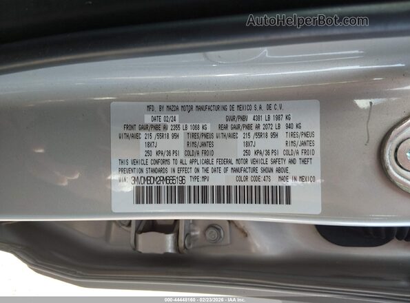 3MVDMBDM2RM665196 2024 MAZDA CX-30 Серебряный Вид подкапотного пространства