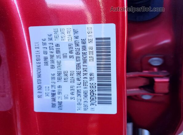 3MVDMBDM9PM518516 2023 MAZDA CX-30 Красный Вид наклейки с VIN-кодом