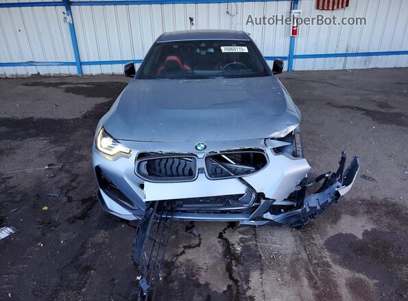 3MW53CM00S8F18348 2025 BMW M2 Gray Դիմացի տեսք