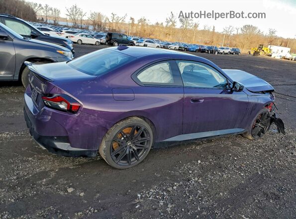 3MW53CM07R8E36935 2024 BMW M2 Purple უკანა მარჯვენა