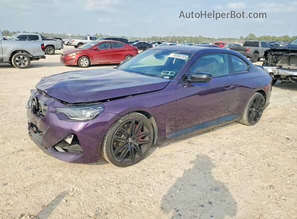 3MW53CM07R8E36935 2024 BMW MOTORRAD M240XI Purple წინა მარცხენა ხედი სამი მეოთხედიდან