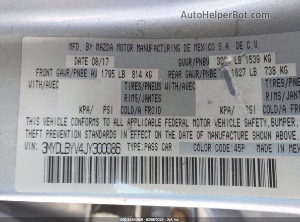 3MYDLBYV4JY300086 2018 TOYOTA YARIS IA Серебряный Вид подкапотного пространства