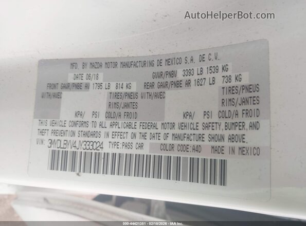 3MYDLBYV4JY333024 2018 TOYOTA YARIS IA Белый Вид подкапотного пространства