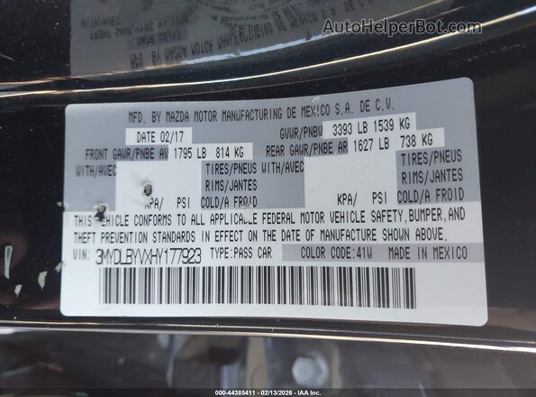 3MYDLBYVXHY177923 2017 TOYOTA YARIS IA Black Engine compartment view