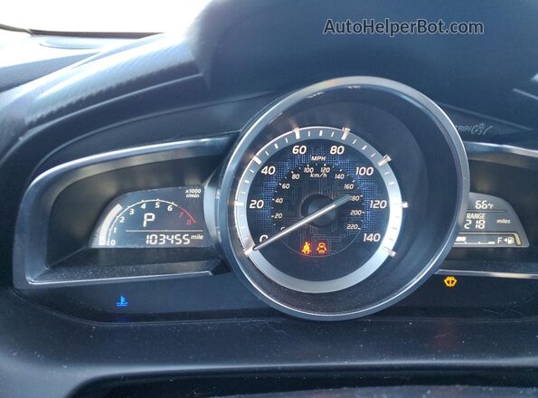 3MYDLBYVXHY193183 2017 TOYOTA YARIS Синий Вид щитка приборов