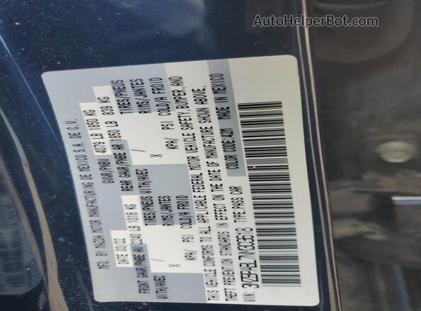 3MZBPABL7NM303618 2022 MAZDA 3 Синий Вид подкапотного пространства