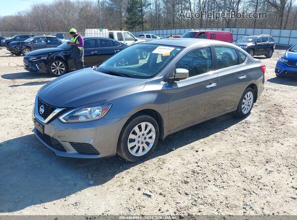 3N1AB7AP1KY266657 2019 NISSAN SENTRA Gray წინა მარცხენა ხედი სამი მეოთხედიდან