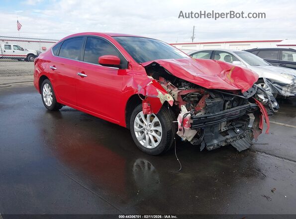 3N1AB7AP2JL633335 2018 NISSAN SENTRA Red Передня права чверть