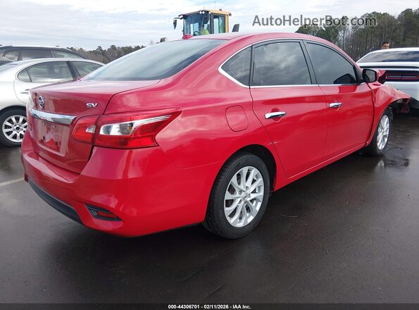 3N1AB7AP2JL633335 2018 NISSAN SENTRA Red Задня права чверть