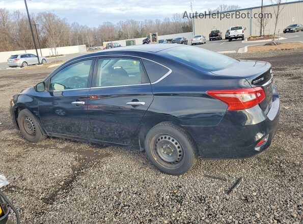 3N1AB7AP5KY242247 2019 NISSAN SENTRA Black Trasero izquierdo