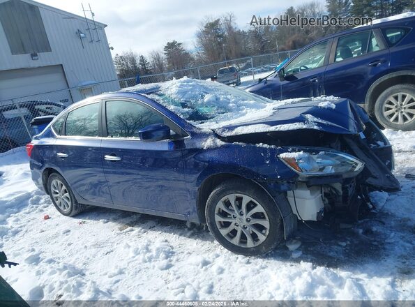 3N1AB7AP5KY412378 2019 NISSAN SENTRA Синий Вид задней части салона