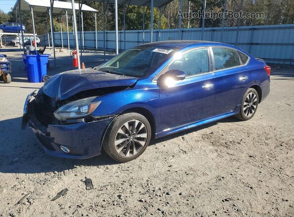 3N1AB7AP7HY205113 2017 NISSAN SENTRA Синий Передняя левая четверть